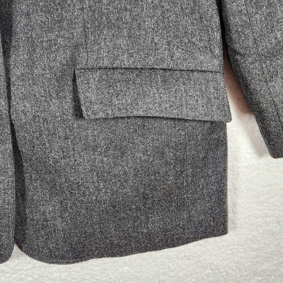 Vintage Talbots Petites Women's Italian Wool Blazer Sz 12 Gray Classic Old Money - Picture 9 of 13